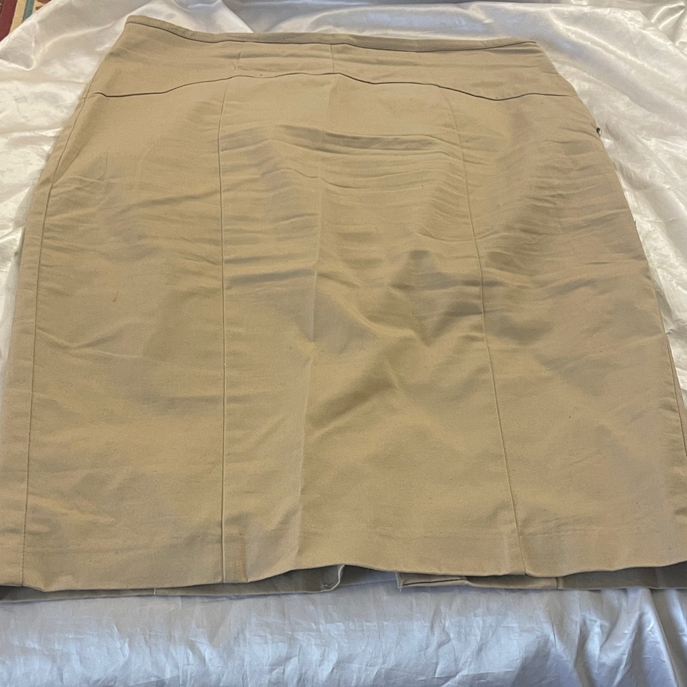New York & Company Beige Pencil Skirt